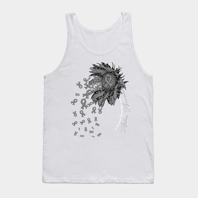 Asthma Awareness - sunflower nobody fights alone Tank Top by Lewis Swope